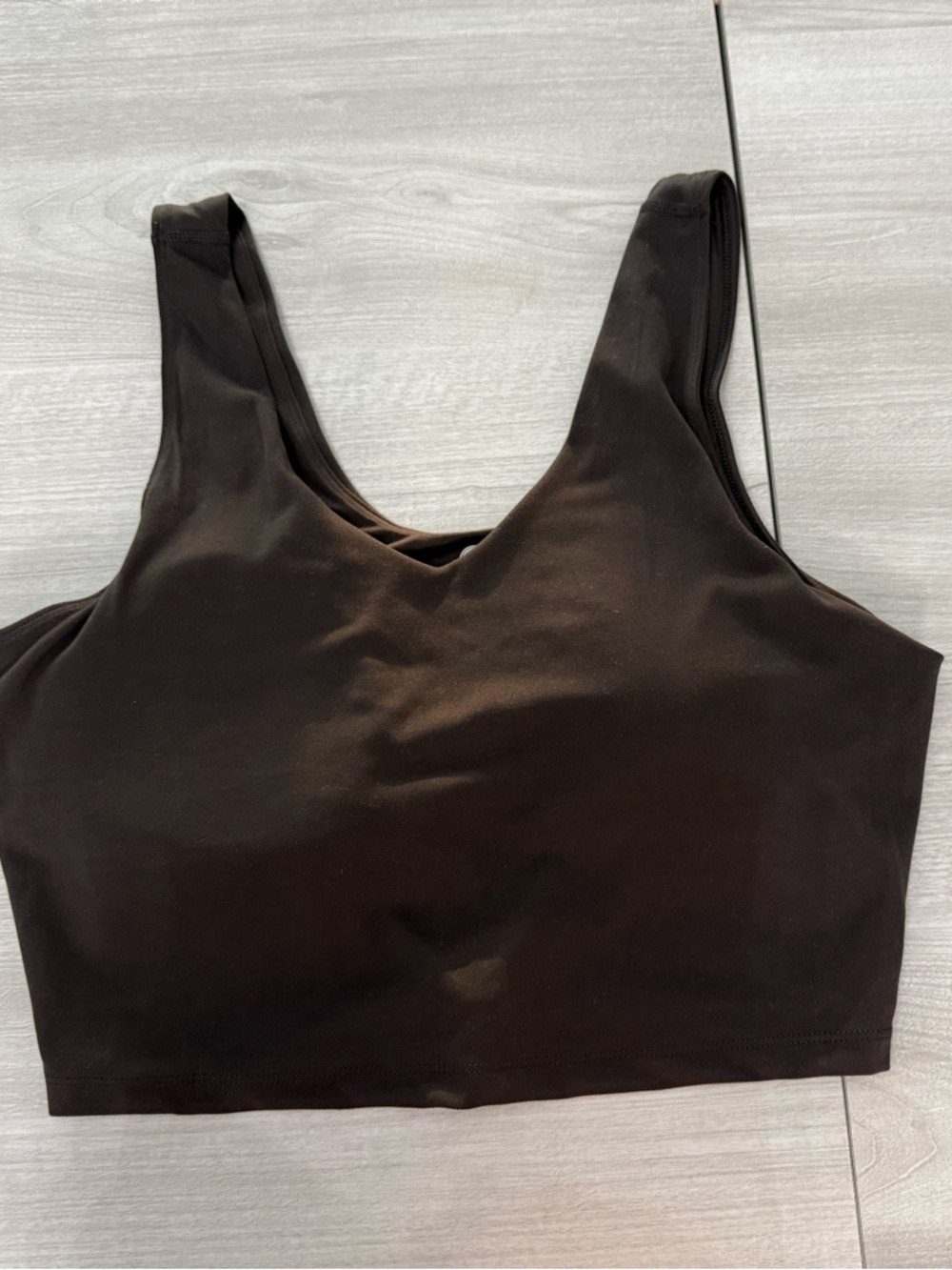 Yogalicious Brown Scoop Neck Tank Bra